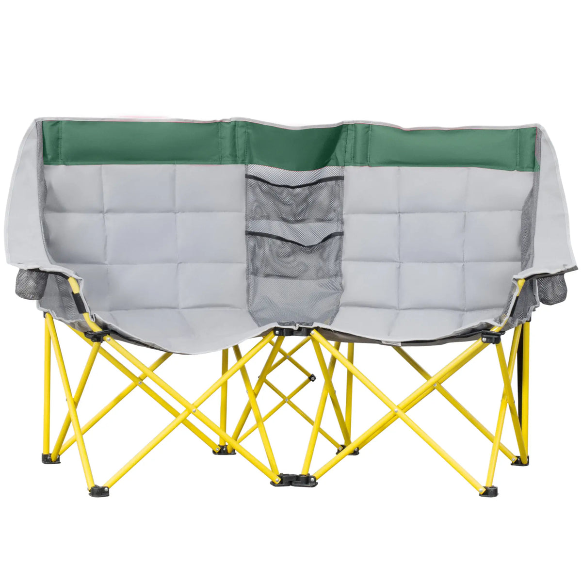62" W Double Camping Chair Folding Loveseat With Storage, Cup Holder, Green Picnic Tables & Camping Chairs at Gallery Canada