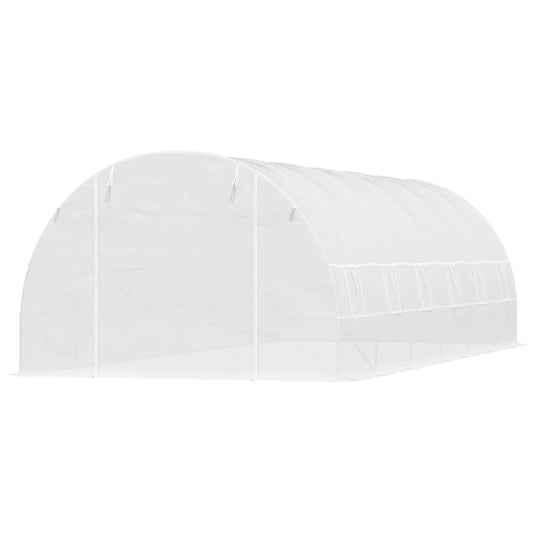 26' x 10' x 6.6' Large Walk in Tunnel Greenhouse Garden Plant Seed Green House Premium Steel Frame Tunnel Greenhouses White at Gallery Canada