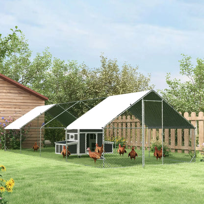 9.8' x 26.2' x 6.6' Chicken Coop, Outdoor Hen House With Cover, Lockable Door Chicken Coops at Gallery Canada