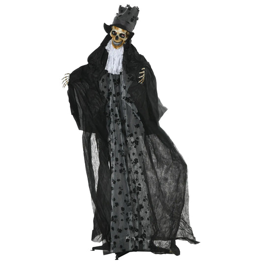 6FT Animated Grim Reaper Groom With Sound, Motion Activated, Light Up Eyes Halloween Decorations Black at Gallery Canada