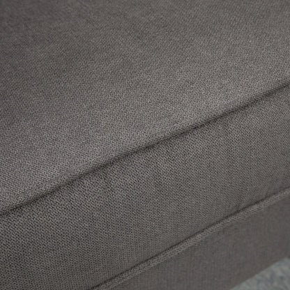 Fabric Accent Chair, Button Tufted, Wood Legs, Thick Padding, Charcoal Grey Accent Chairs at Gallery Canada