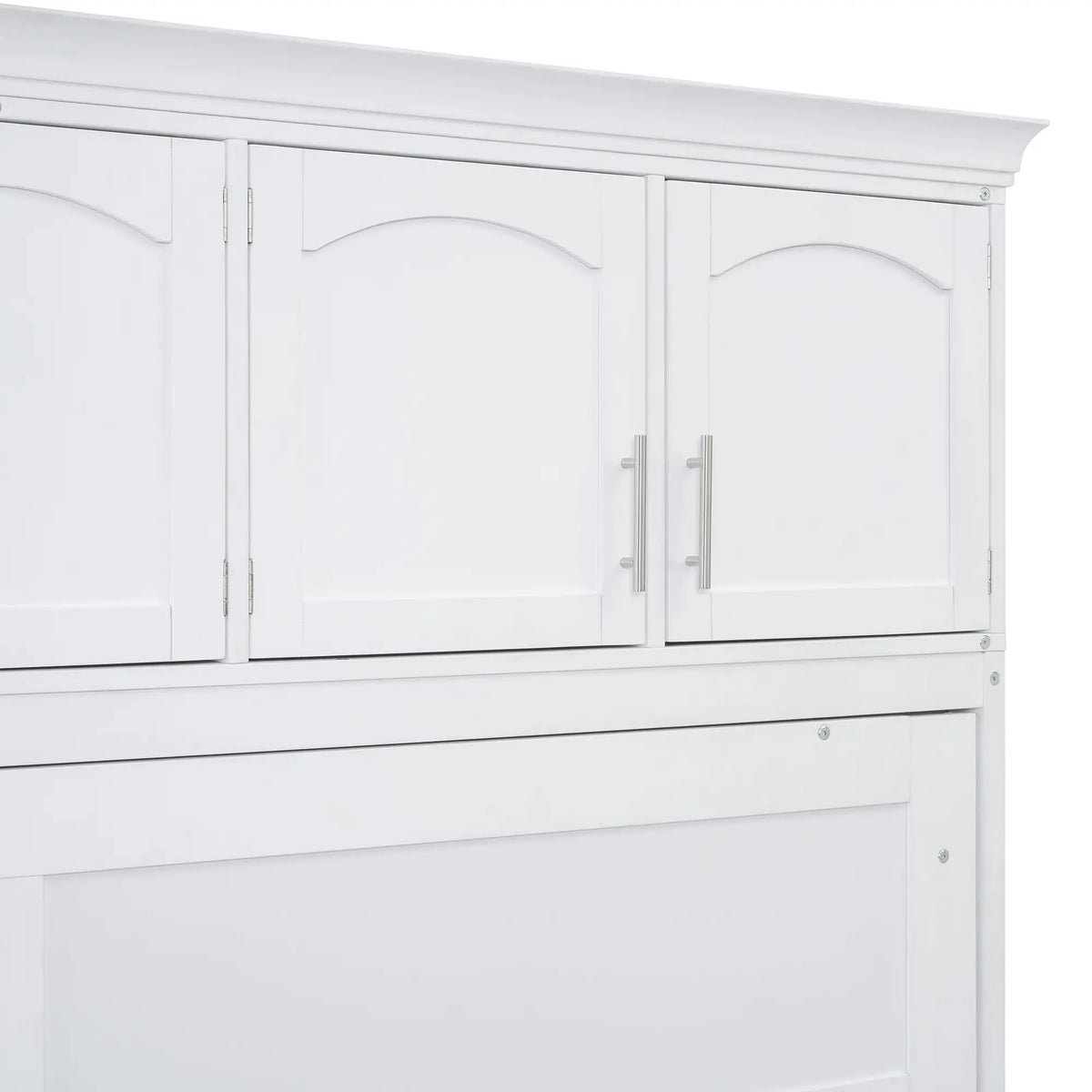 Murphy Bed with Cabinets, Space-Saving Design, 117.5" L x 16" W x 88" H, White Bed Frames at Gallery Canada