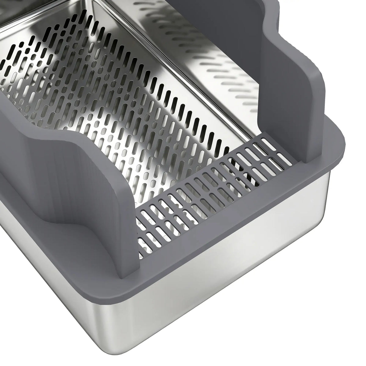 Stainless Steel Sifting Litter Box With Scoop And 10 Pads Cat Litter Box Enclosures at Gallery Canada