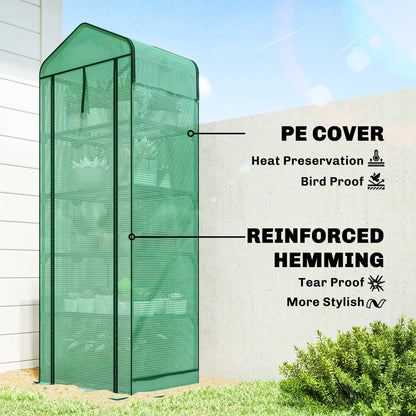 Mini Greenhouse With Screen Roof, 27.6" x 19.7" x 75.6", Green Portable Greenhouses at Gallery Canada