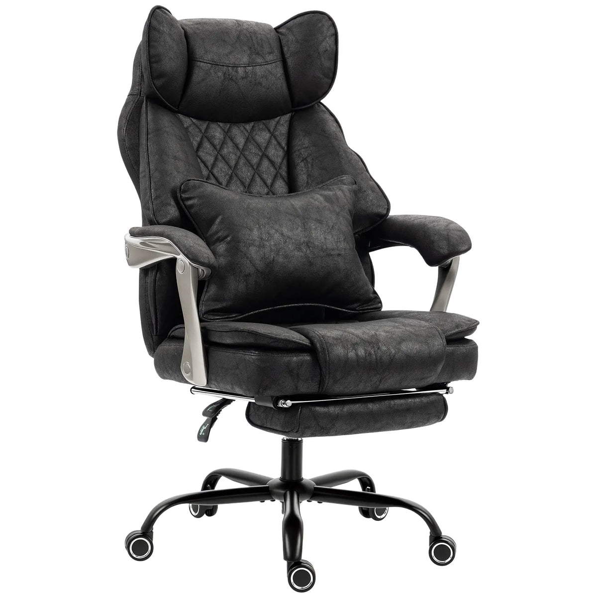 Big & Tall Office Chair 400 Lbs, Reclining, Lumbar Support, Black Executive & Manager Chairs Black at Gallery Canada