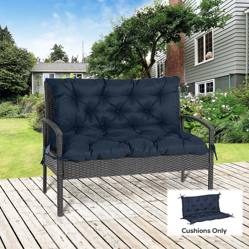 Porch Swing Cushion, Garden Bench Cushion with Backrest, Non-Slip 2-Seater, 39.4
