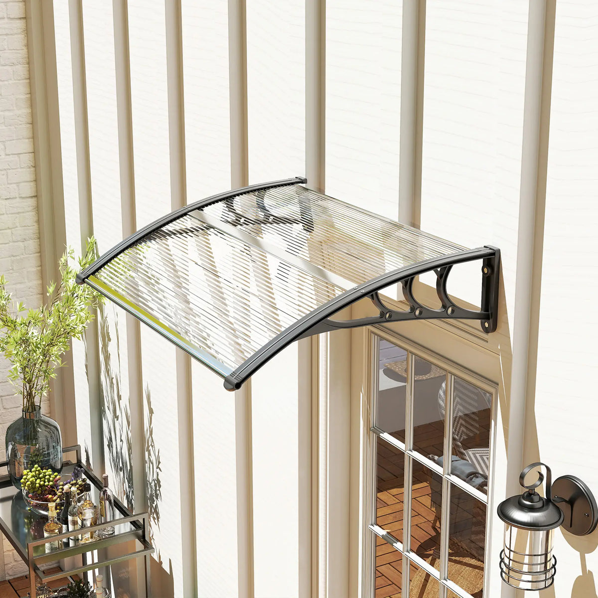 Polycarbonate Window Awning Canopy, 30" x 50", White Door Awnings at Gallery Canada