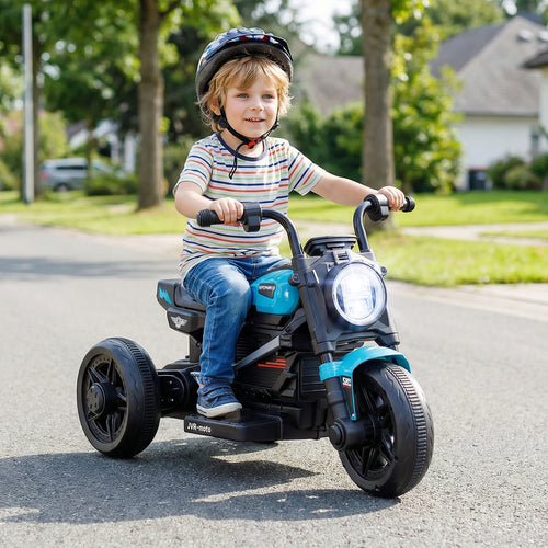 6V Kids Electric Motorcycle with LED Headlight and Music for Toddlers Aged 3-5, Blue