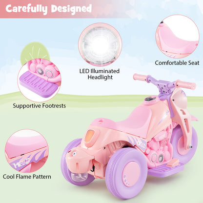 6V Kids Electric Ride On Motorcycle With Bubble Maker, Music, Purple, Pink Powered Ride On Toys at Gallery Canada