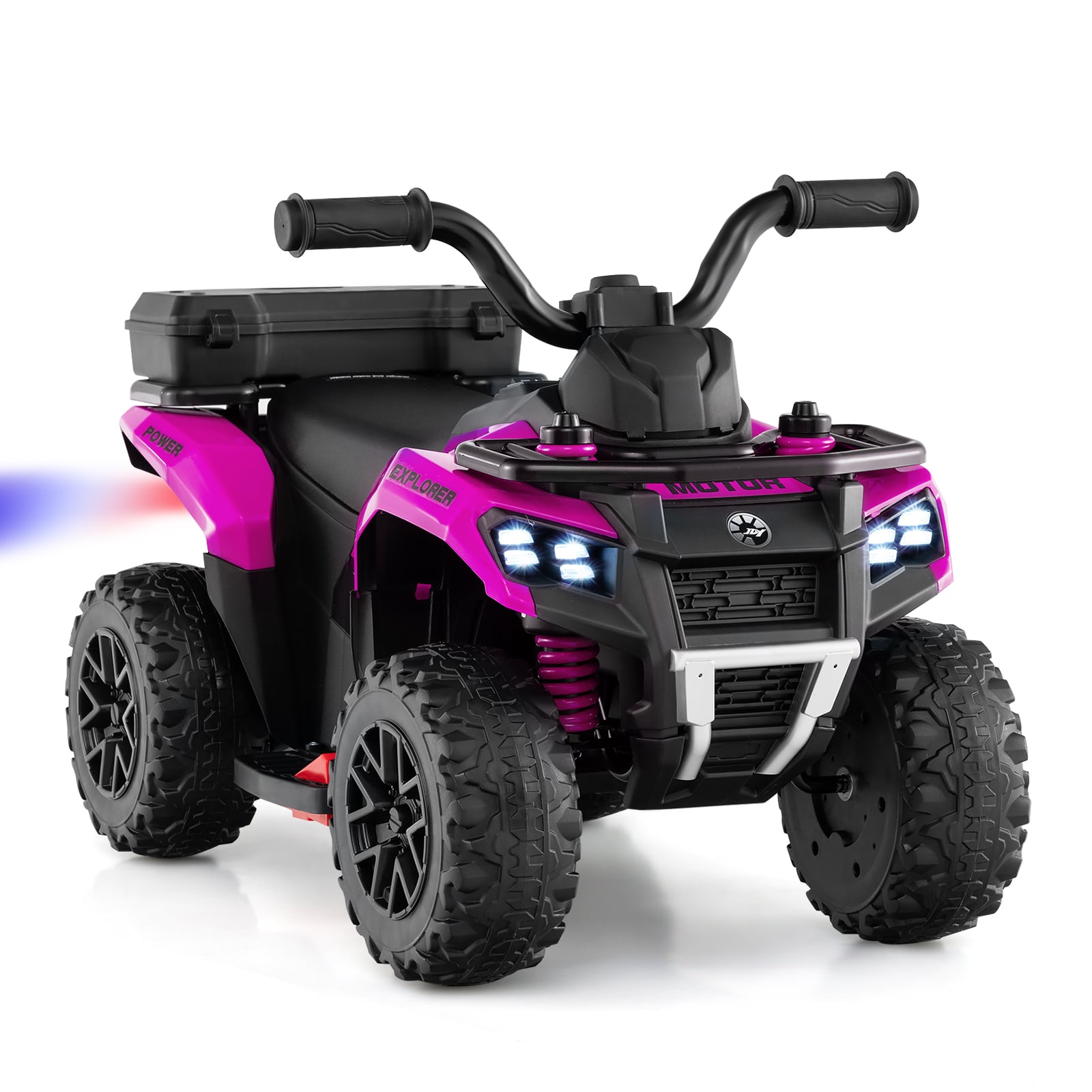 6V Kids Ride On ATV With Spray Function, Storage Box, Music, Pink Powered Ride On Toys at Gallery Canada