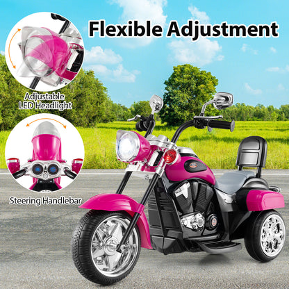 6V Powered Toddler 3-Wheel Motorbike Ride On Toy, Hot Pink Powered Ride On Toys at Gallery Canada