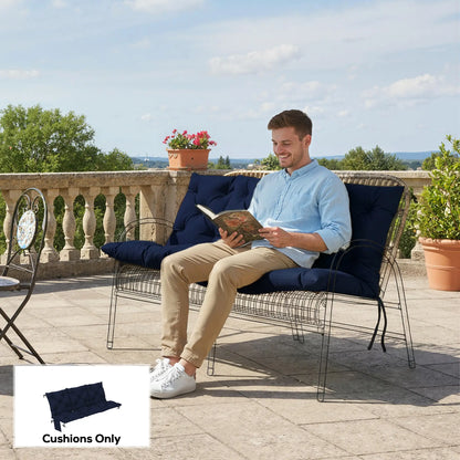 Water-Repellent Bench Cushion, 59.1" x 39.4", Navy Blue Patio Chair Cushions at Gallery Canada