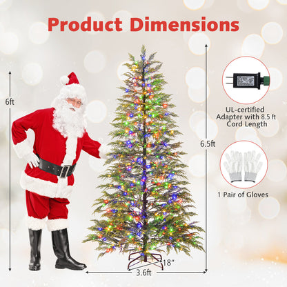 6.5 Feet Artificial Christmas Tree, LED Lights, Green Christmas Tree at Gallery Canada