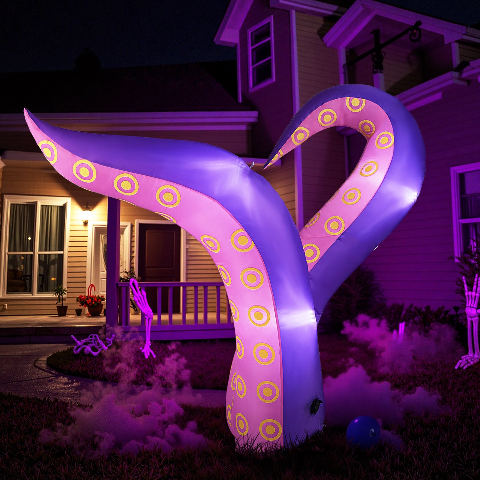6.5 Ft Inflatable Tentacles With LED Lights, Suction Cups Halloween at Gallery Canada
