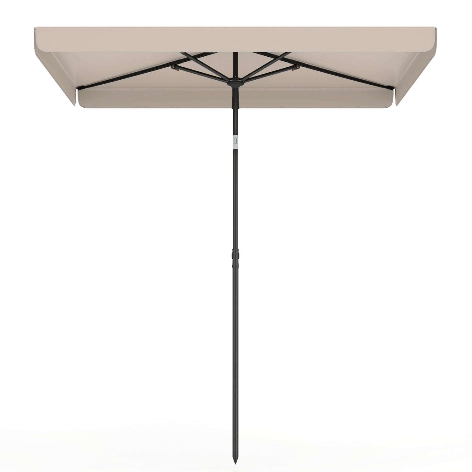 6.5 X 4.3 Ft Rectangular Outdoor Umbrella, Beige Outdoor Umbrellas Beige at Gallery Canada
