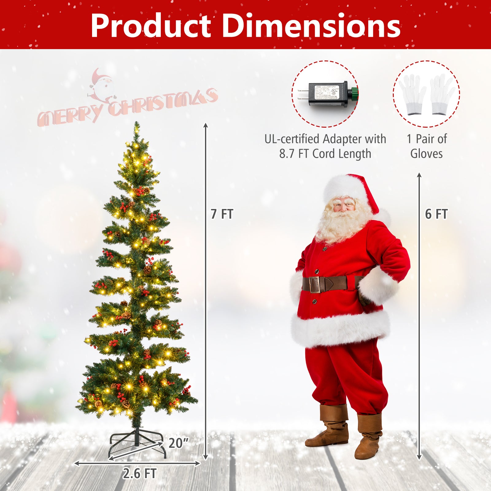 Pre-Lit Artificial Christmas Tree, 7 ft, 791 Branch Tips, 8 Modes, Green Christmas Tree at Gallery Canada