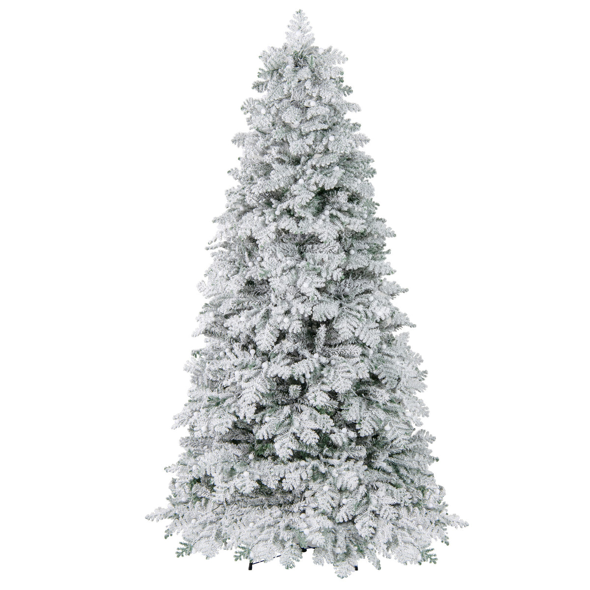 6/7 Feet Artificial Snow-Flocked Christmas Tree, Pre-Lit Hinged, Green Christmas Tree at Gallery Canada