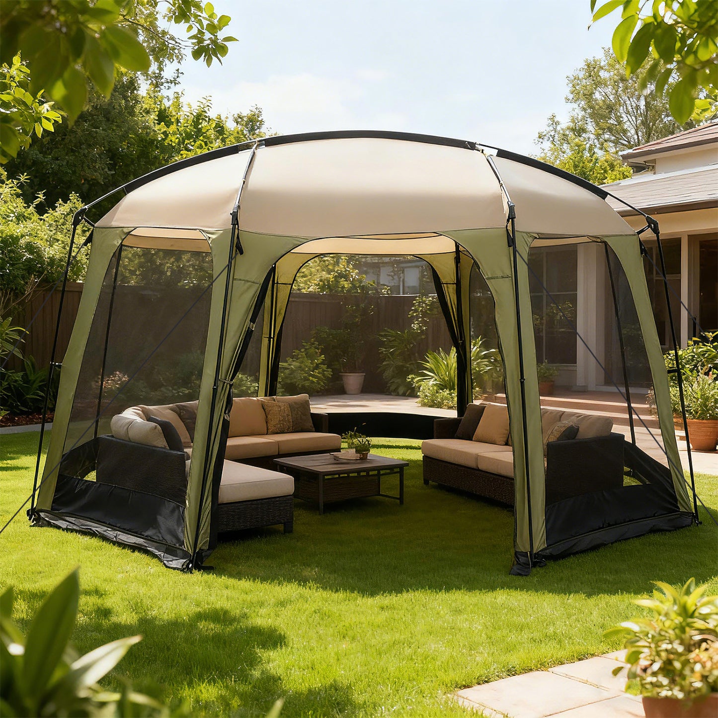 6-8 Person Netted Canopy Tent, Black Tents at Gallery Canada