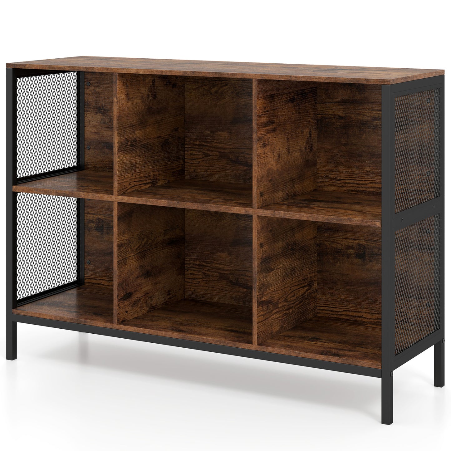 6 Cube Bookcase, 42" Wide, Horizontal Bookshelf Bookcases at Gallery Canada