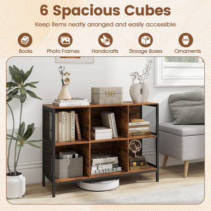 6 Cube Bookcase, 42" Wide, Horizontal Bookshelf Bookcases at Gallery Canada