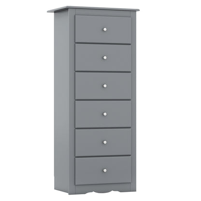6 Drawers Chest Dresser, Bedroom Furniture Cabinet, Gray Dressers & Chests at Gallery Canada