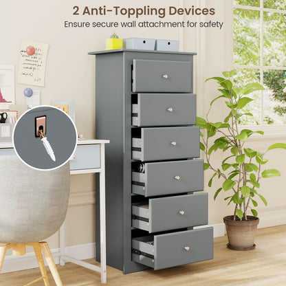 6 Drawers Chest Dresser, Bedroom Furniture Cabinet, Gray Dressers & Chests at Gallery Canada
