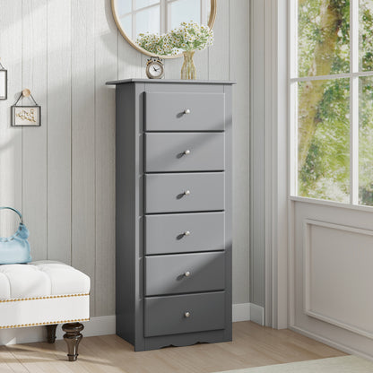6 Drawers Chest Dresser, Bedroom Furniture Cabinet, Gray Dressers & Chests at Gallery Canada