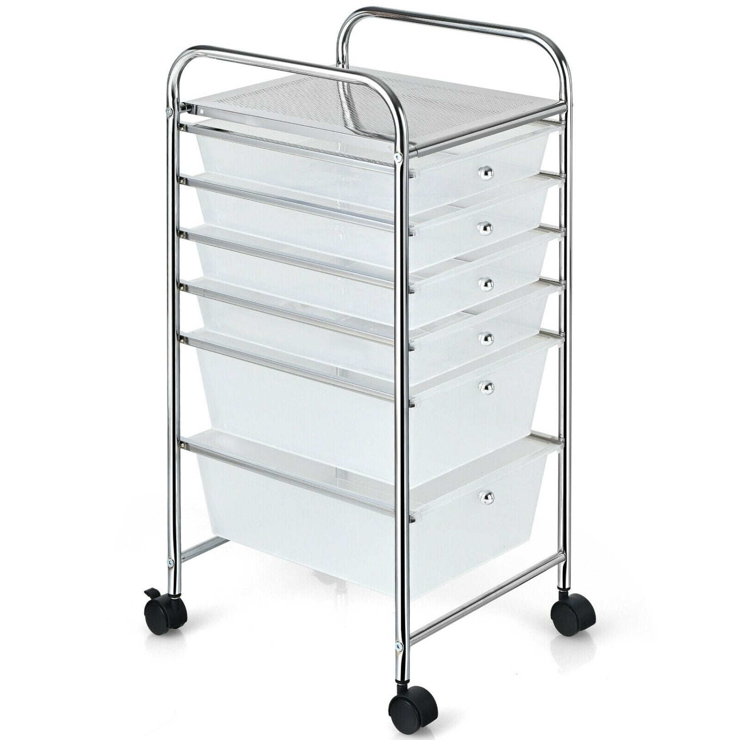 6 Drawer Rolling Storage Cart Organizer, Transparent File Cabinets at Gallery Canada