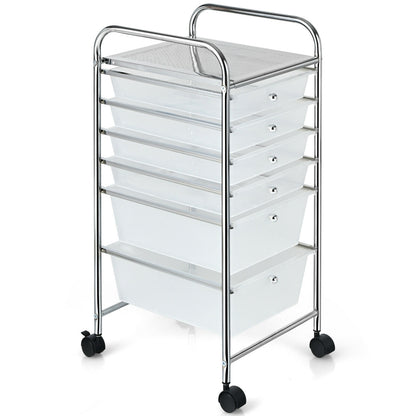 6 Drawer Rolling Storage Cart Organizer, Transparent File Cabinets at Gallery Canada