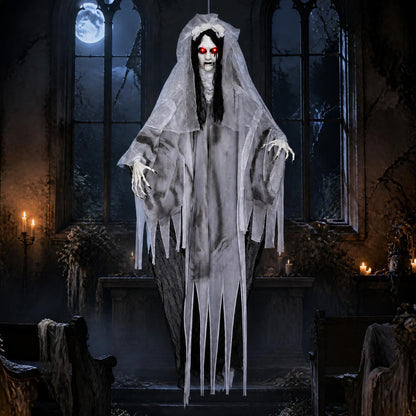 6 FT Ghost Bride Halloween Decoration with Creep Sound and Lighted Eyes Halloween at Gallery Canada