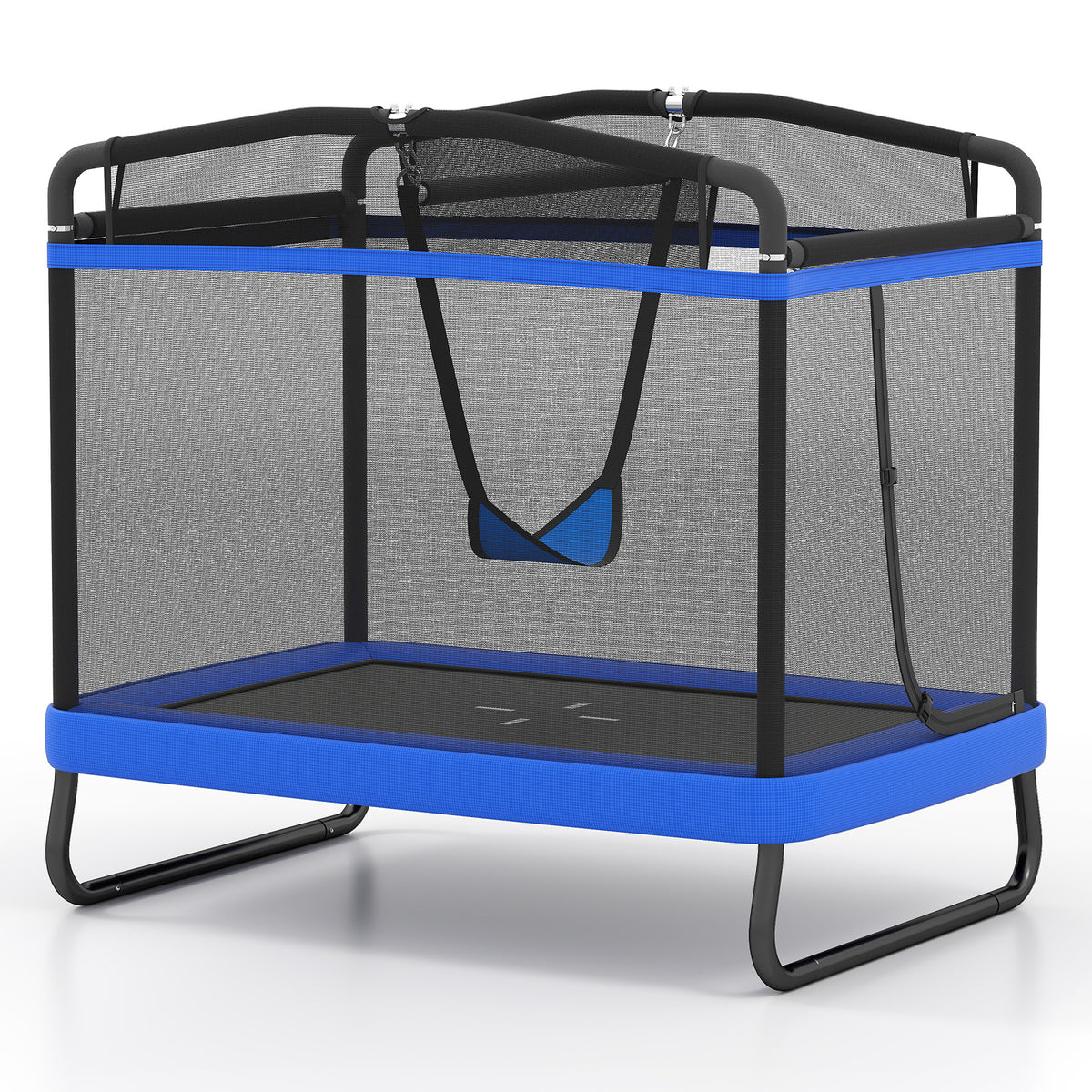 6 FT Kids Trampoline With Swing, Horizontal Bar, Blue Trampolines at Gallery Canada