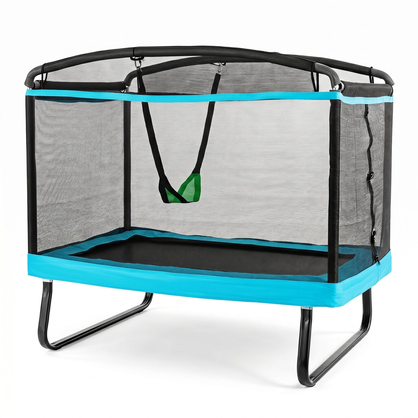 6 FT Kids Trampoline With Swing & Safety Net, Blue Trampoline Accessories Blue at Gallery Canada