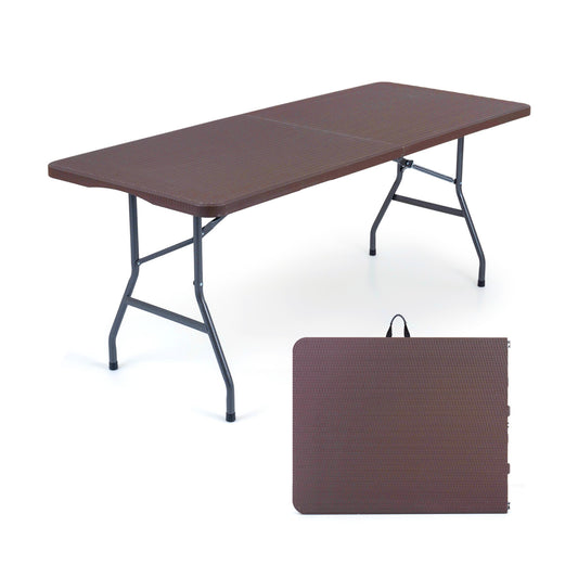 6 FT Plastic Fold-in-Half Camping Table Picnic Tables Coffee at Gallery Canada