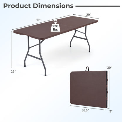 6 FT Plastic Fold-in-Half Camping Table Picnic Tables at Gallery Canada