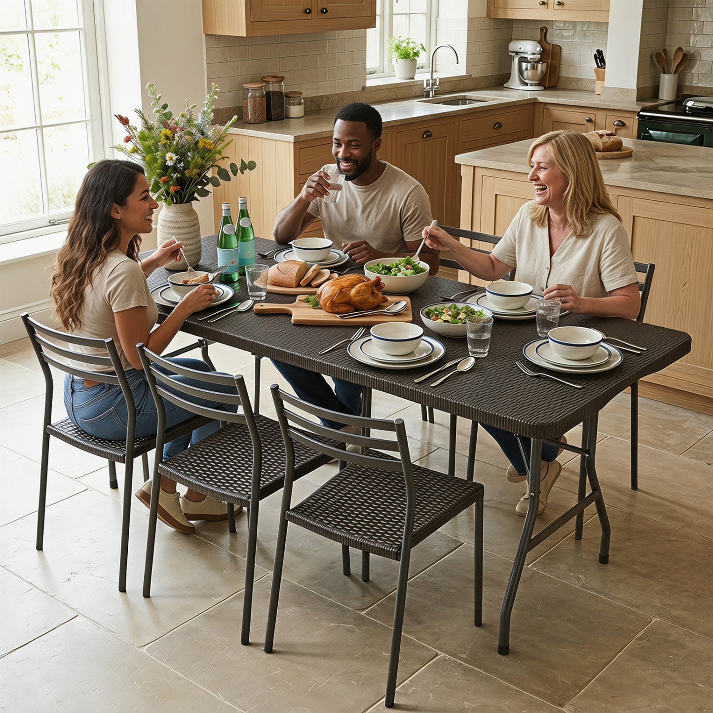 6 FT Plastic Fold-in-Half Camping Table Picnic Tables at Gallery Canada
