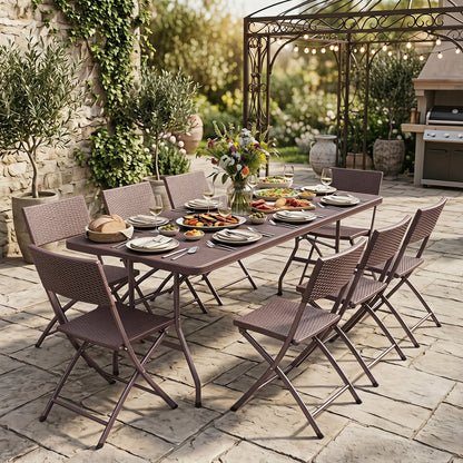 6 FT Plastic Fold-in-Half Camping Table Picnic Tables at Gallery Canada