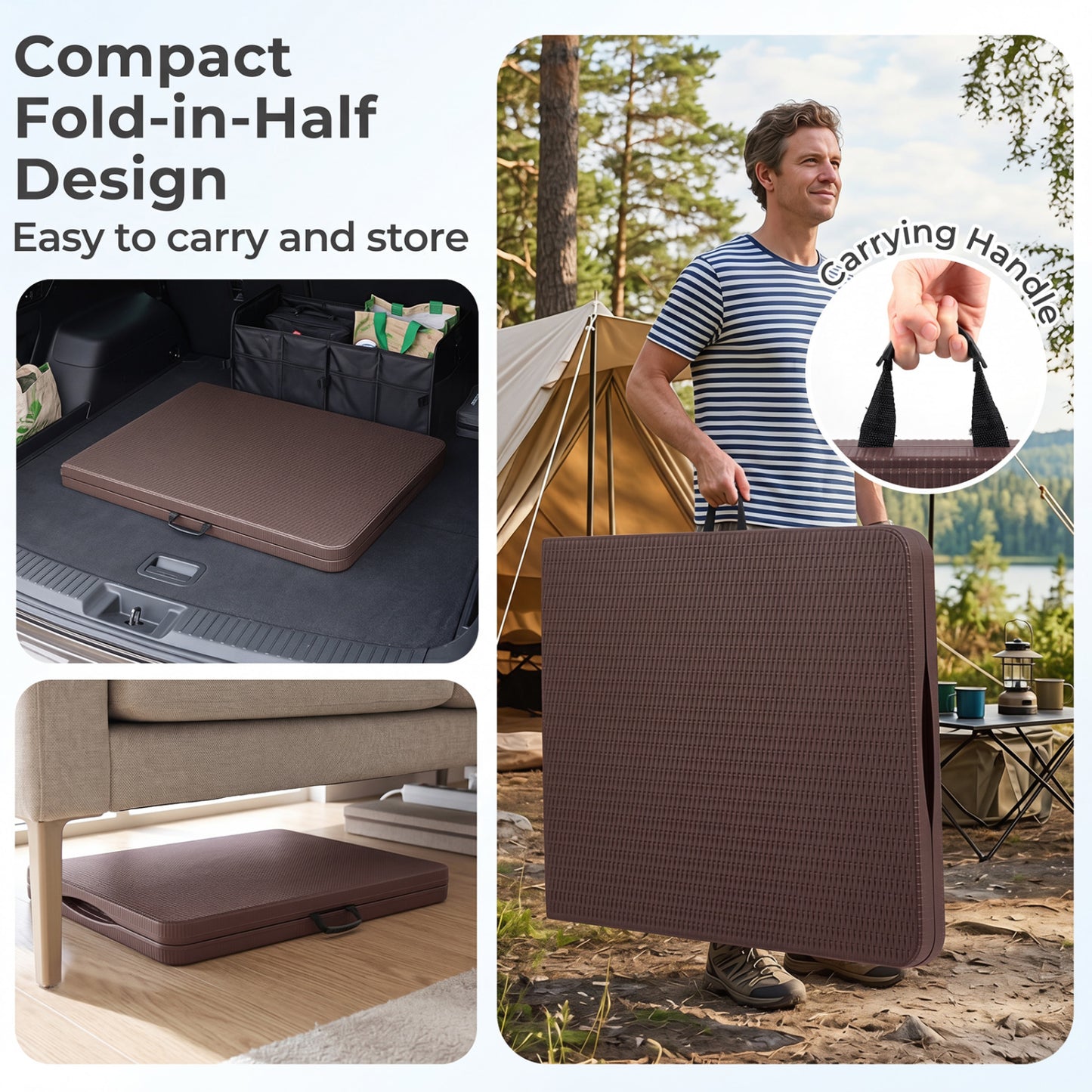 6 FT Plastic Fold-in-Half Camping Table Picnic Tables at Gallery Canada