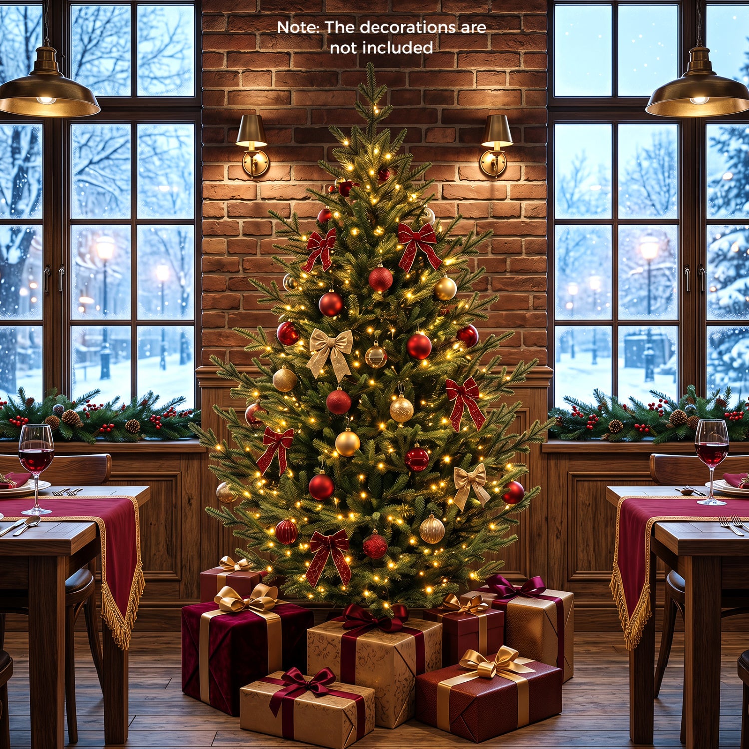 6 FT Pre-Lit Artificial Christmas Tree, 240 Warm White LED, Green Christmas Tree at Gallery Canada