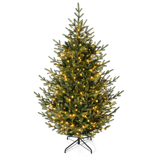 6 FT Pre-Lit Artificial Christmas Tree, 240 Warm White LED, Green Christmas Tree Green at Gallery Canada