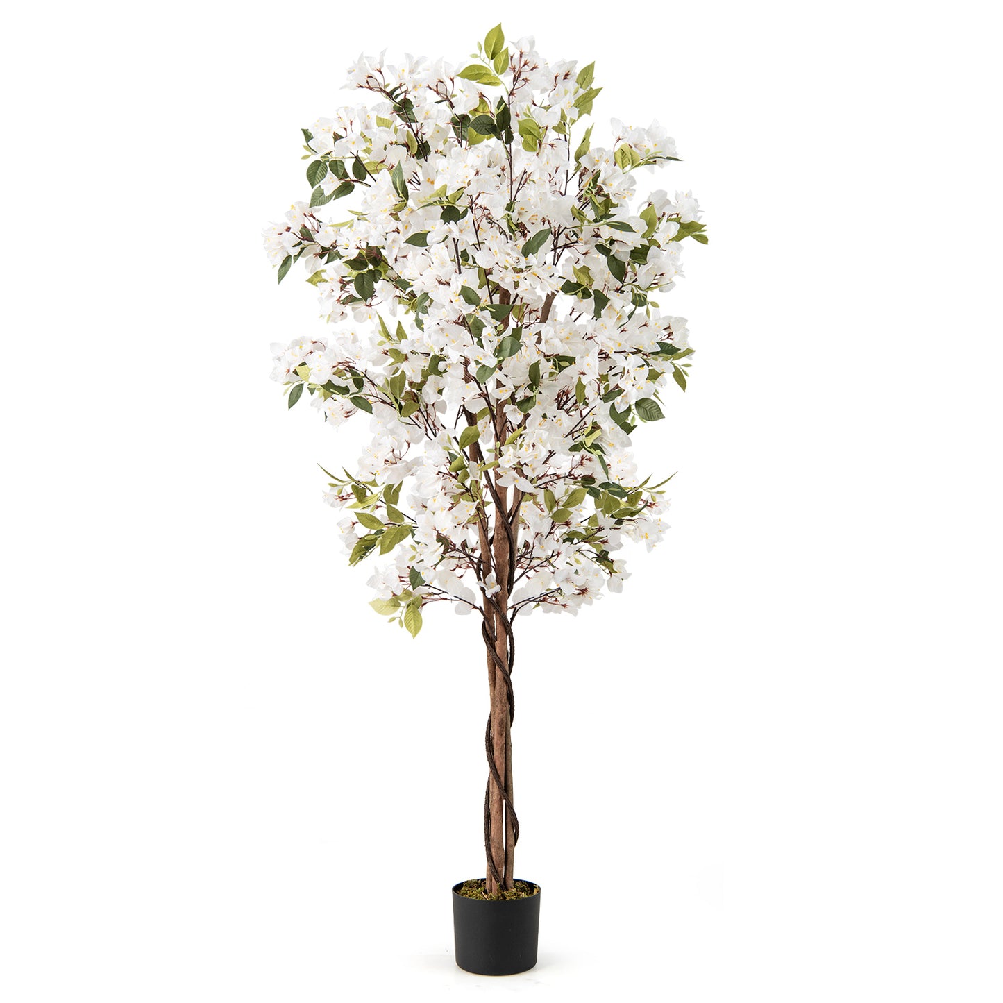 6 Feet Artificial Bougainvillea Tree, 910 White Flowers, White Faux Plants White at Gallery Canada