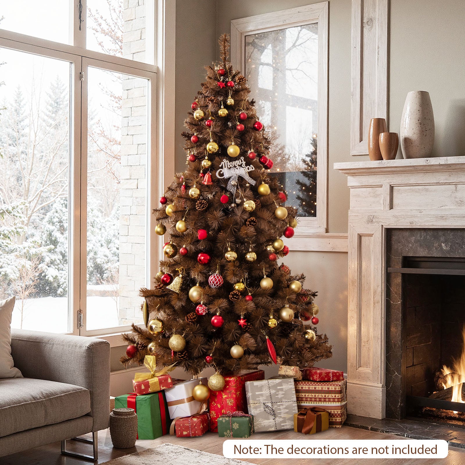 6 Feet Artificial Christmas Tree, 493 Branch Tips, Home Office Carnival Christmas Tree at Gallery Canada