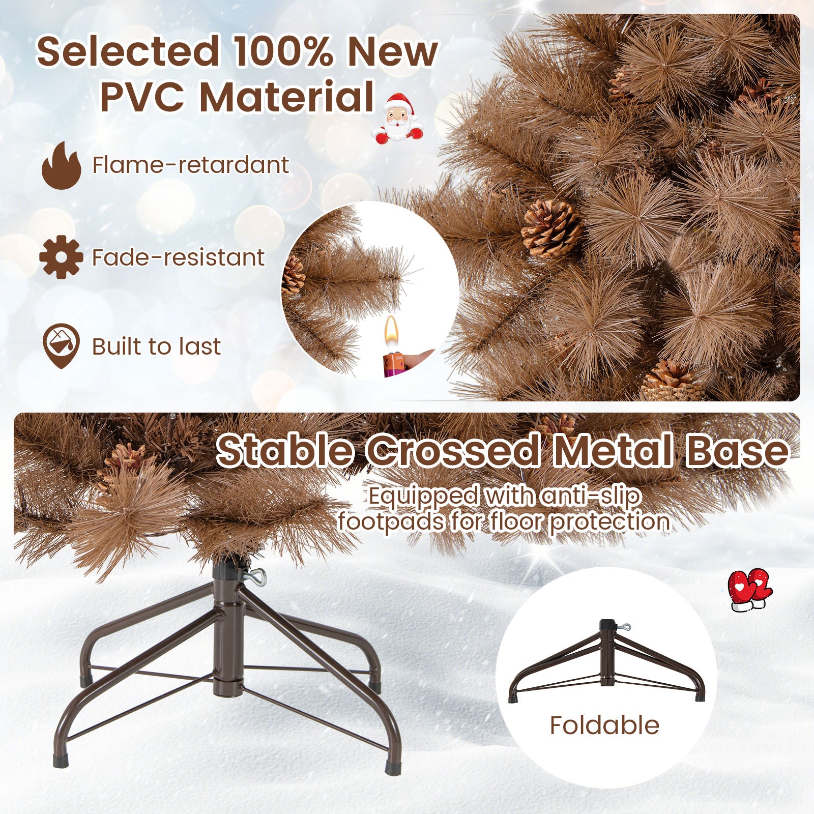 6 Feet Artificial Christmas Tree, 493 Branch Tips, Home Office Carnival Christmas Tree at Gallery Canada
