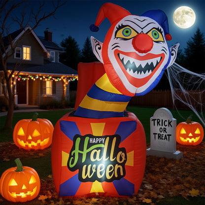 6 Ft Halloween Inflatable Clown With LED Lights, Indoor Outdoor Porch Halloween at Gallery Canada