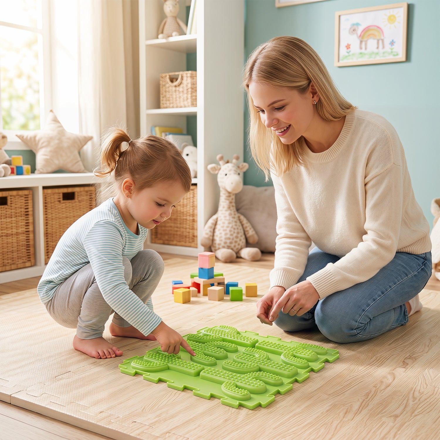 6 PCS Interlocking Sensory Mats with Rich Colors for Kids Adults, Color Baby Gyms & Playmats at Gallery Canada
