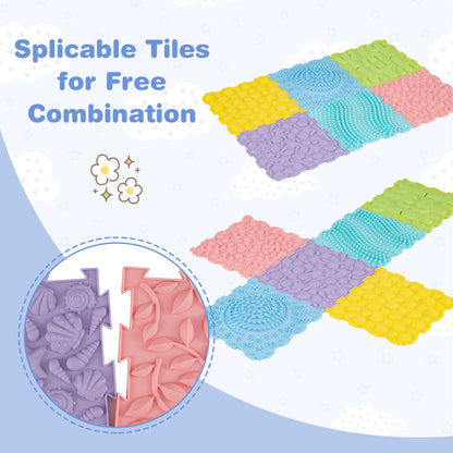 6 PCS Interlocking Sensory Mats with Rich Colors for Kids Adults, Color Baby Gyms & Playmats at Gallery Canada