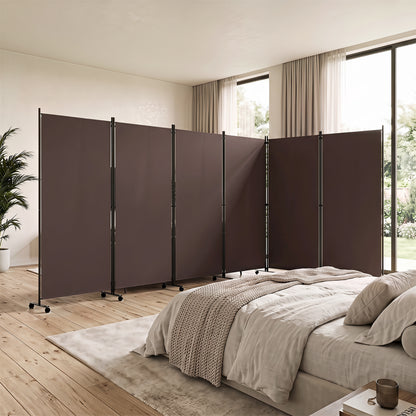 6 Panel Folding Privacy Screen Divider, Coffee Room Dividers at Gallery Canada