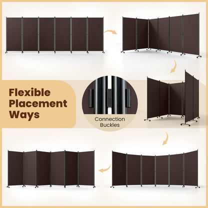 6 Panel Folding Privacy Screen Divider, Coffee Room Dividers at Gallery Canada