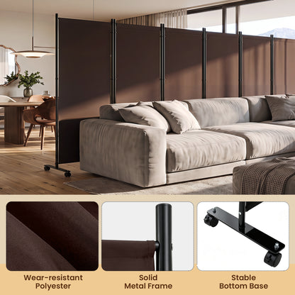 6 Panel Folding Privacy Screen Divider, Coffee Room Dividers at Gallery Canada