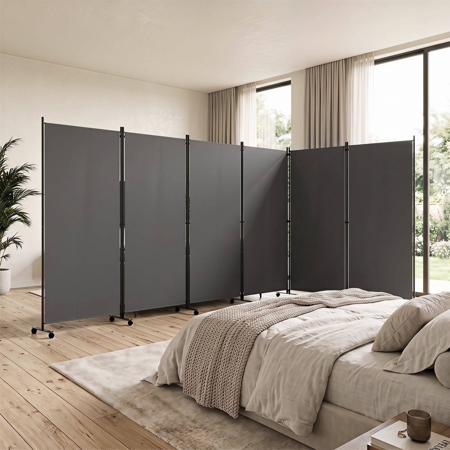 6 Panel Folding Privacy Screen Room Divider Room Dividers at Gallery Canada