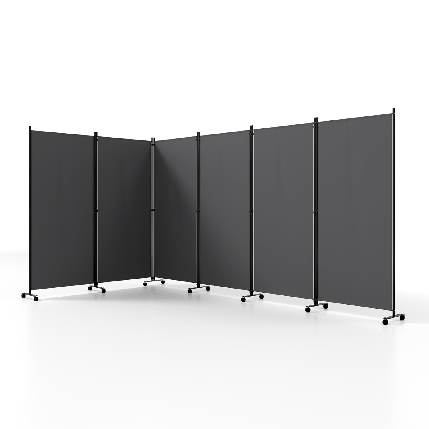 6 Panel Folding Privacy Screen Room Divider Room Dividers Gray at Gallery Canada